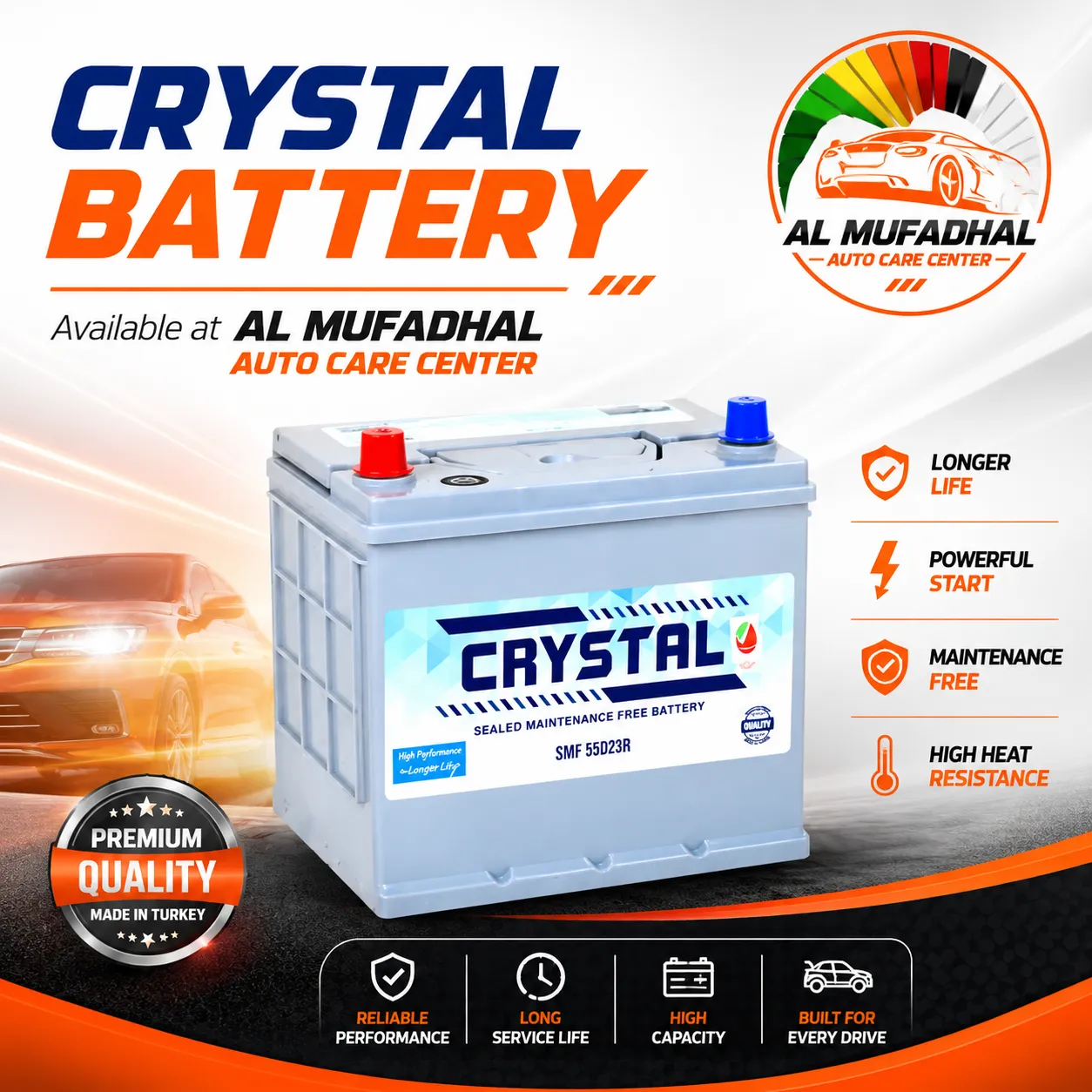 Crystal car battery