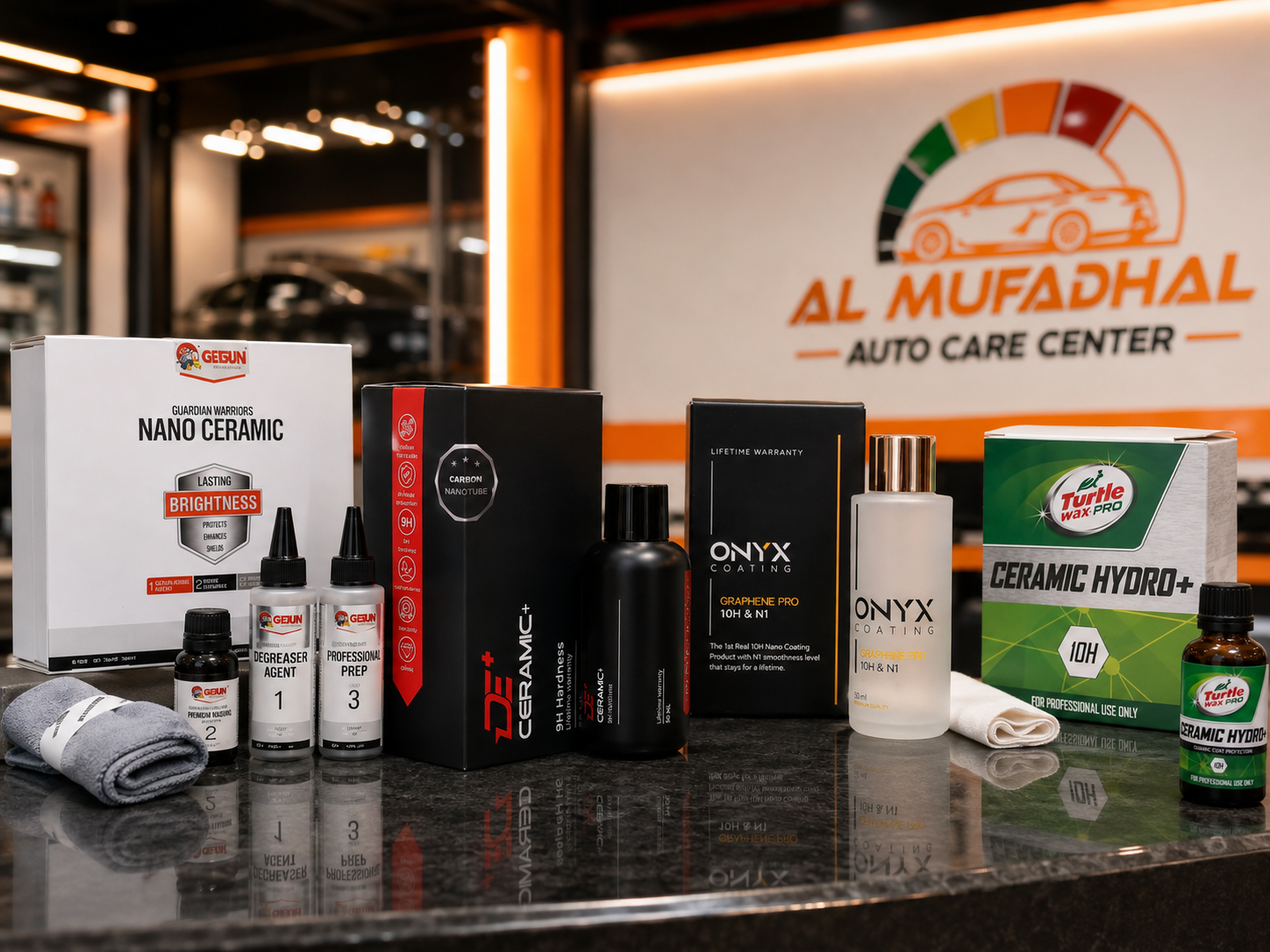 Range of ceramic coating and paint protection products