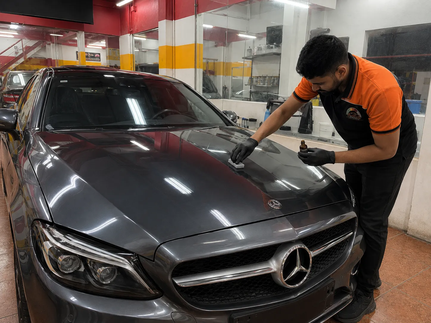 Ceramic coating application